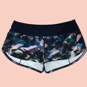 Lululemon Speed Up Shorts Size 10 Glacier Camo Print Running Athletic